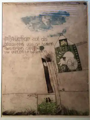 Michel van Overbeeke - Ets "Bladeren van mijn boom" vendu pour 40€ !