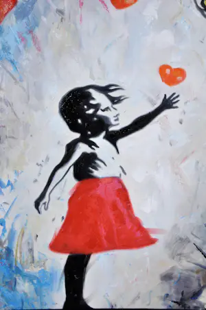 Loic Tuhal - Ode aan Banksy - olie op doek - gesigneerd - 120x90 cm kopen? Bied vanaf 850!