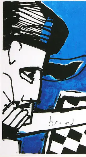 Herman Brood - Kleurenzeefdruk CHESS Handgesigneerd---GROOT!!! kopen? Bied vanaf 1!
