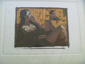 Nico Vrielink - Kleurenzeefdruk CONFRONTATIE met GAUGUIN I , II en III ingelijst kopen? Bied vanaf 189!