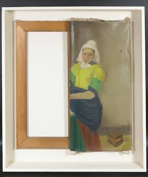 Anna Bonheur - Assemblage, Melkmeisje - Ingelijst kopen? Bied vanaf 100!