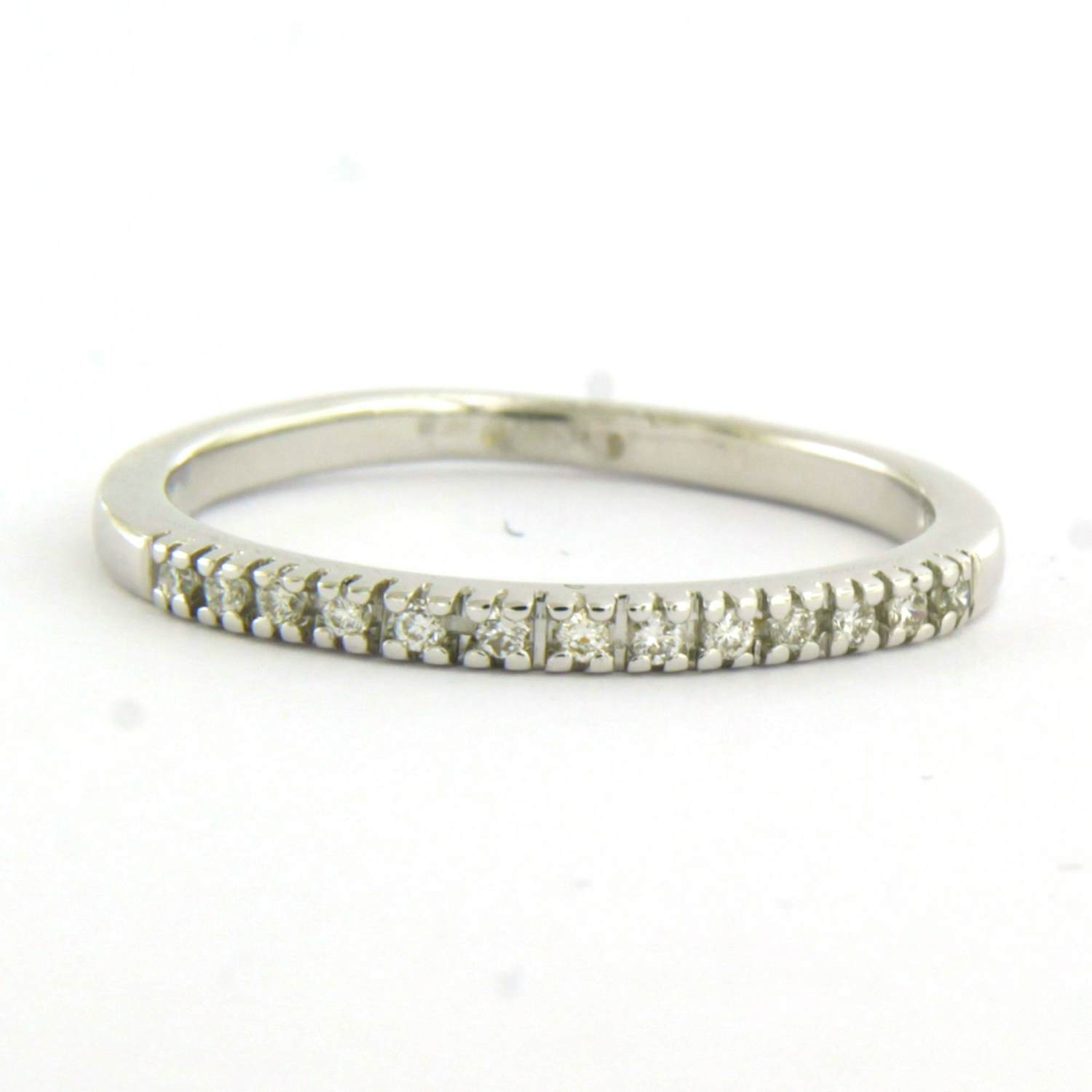 18k wit gouden ring bezet met briljant diamant tot. 0.13ct – F/G – VS/SI kopen? Bied vanaf 320!