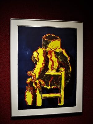 Jan Sierhuis - 1971- GROTE gesigneerde Litho "Kleding op Kruk" - Zeer kleine Oplage! (35 stuks) kopen? Bied vanaf 10!