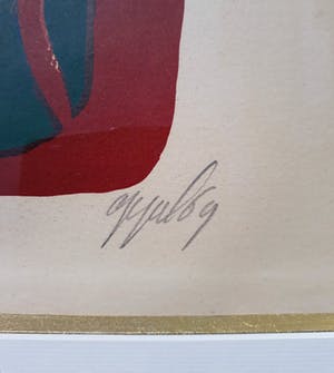 Karel Appel - Figuren, litho (prachtig ingelijst, groot) kopen? Bied vanaf 895!