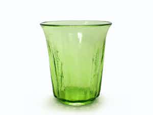 Kristalunie Maastricht - groene 'Bambusa' vaas - W.J. Rozendaal verkocht voor € 1!