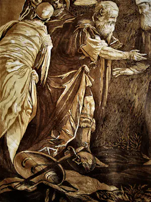 John Baptist Jackson - Engeland 18e eeuw grote houtsnede "Melchisedech & Abraham" kopen? Bied vanaf 53!