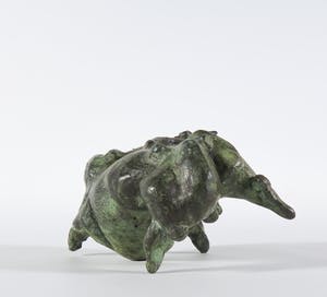 Wim Steins - Krachtig vormgegeven stier met groen patina kopen? Bied vanaf 250!