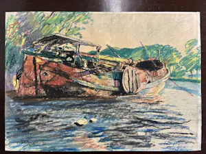 Martin Monnickendam - Tjalk op het water kopen? Bied vanaf 320!