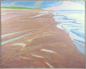 Paul Overhaus - Acryl op doek, Duin en strand - Ingelijst (Groot) verkocht voor € 150!