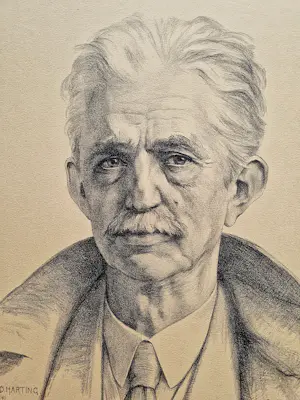 Dirk Harting - Monochrome lithografie - 1941 - portret van Oscar Mendlik - potloodgesigneerd kopen? Bied vanaf 34!