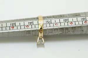 7 - Fraai gedetailleerde 14Krt geel-gouden "schroef" ring - kleine maat! kopen? Bied vanaf 135!