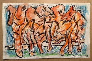 Jan Sierhuis - Tekening krijt acryl kopen? Bied vanaf 1!