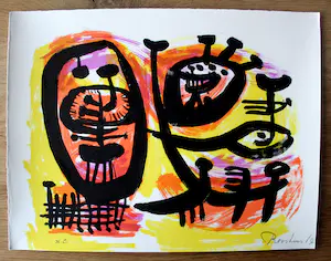 Anton Rooskens - litho; compositie - 1967 kopen? Bied vanaf 275!