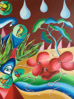 Maartje Wijngaarden - z.t. | surrealistisch olieverfschilderij kopen? Bied vanaf 75!