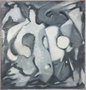 Mado Schoolmeesters - Olieverf op doek, Composition en gris - Ingelijst (Groot) kaufen? Bieten Sie von 200!