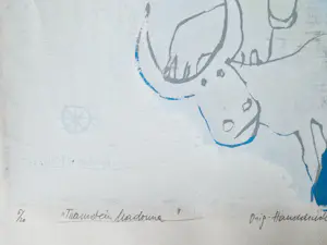 Adi Holzer - Grote 1972 gemengde (druk)techniek collage "Traunstein madonna" gesigneerd kopen? Bied vanaf 67!