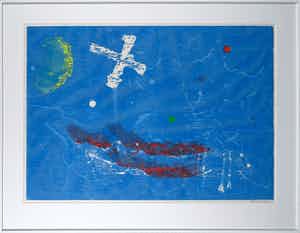 Jef Diederen - Houtsnede, Poolster - Ingelijst (Groot) verkocht voor € 20!