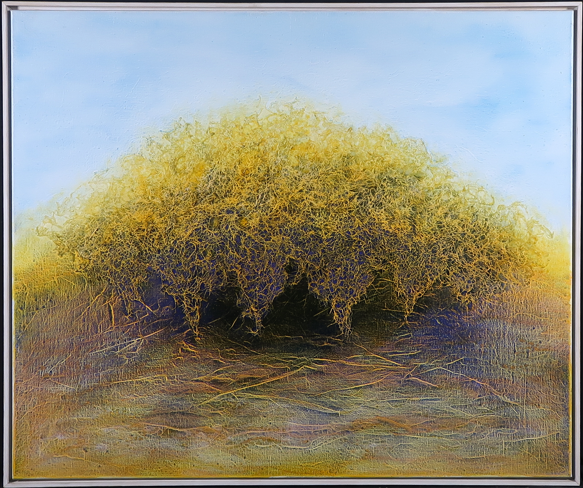 Eric Hirdes - Gemengde techniek op doek, Zonder titel - Ingelijst (Groot) verkocht voor € 400!