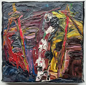 Peter Keizer - Tent met rits, olieverf op doek (ingelijst) kopen? Bied vanaf 225!