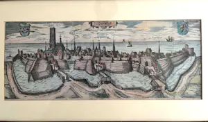 Frans Hogenberg - Herderwich' – Gravure van Harderwijk, Ingelijst kopen? Bied vanaf 50!