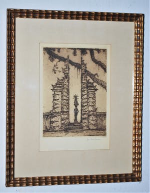 Jan Poortenaar - Tempelpoort, Bali - ets kopen? Bied vanaf 60!