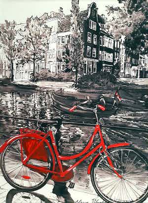 Elena Polyakova - Red bike in Amsterdam verkocht voor € 75!