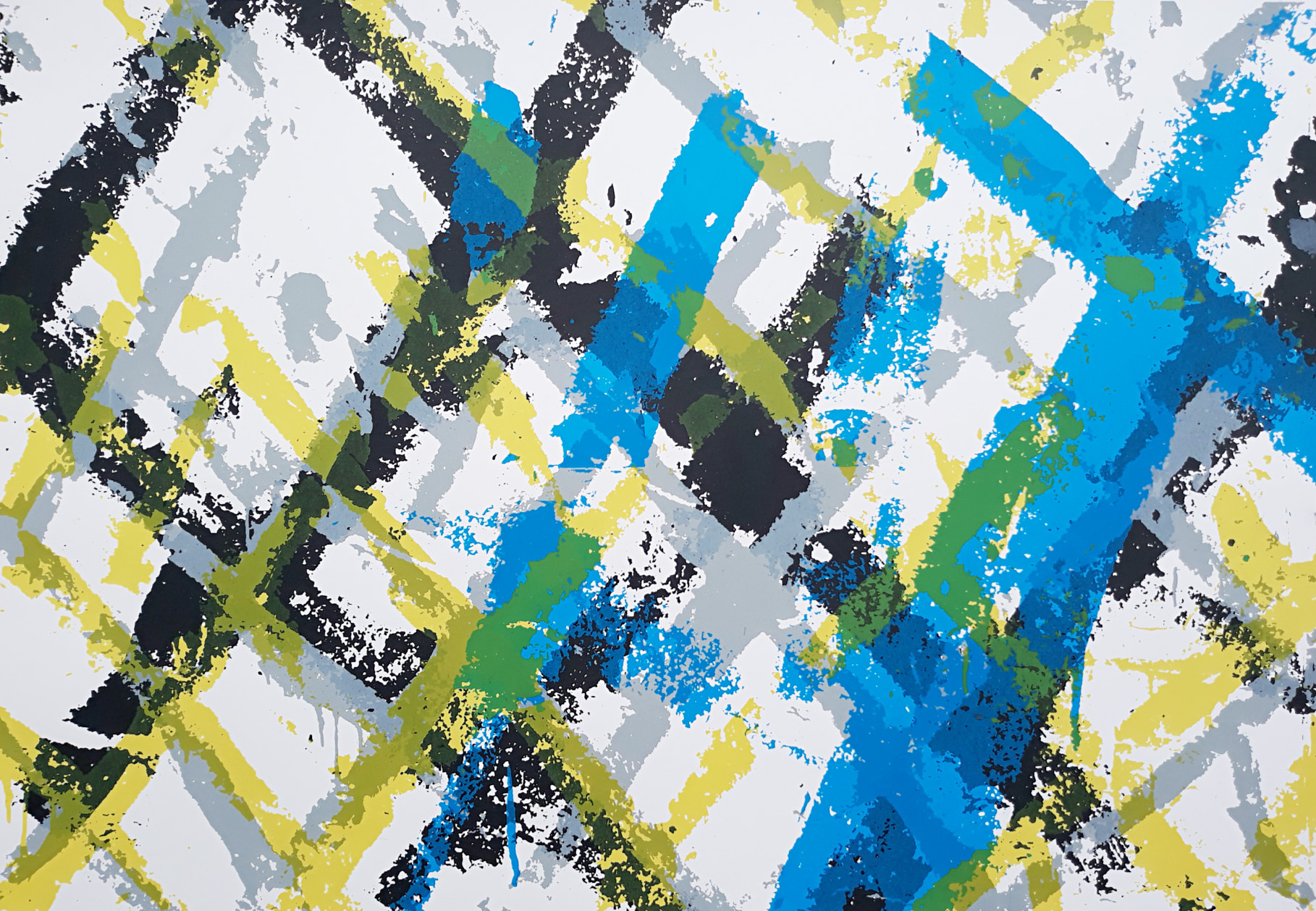 Wim Kunnen - 1-2-3-4 (gridstructuur), zeefdruk kopen? Bied vanaf 1!