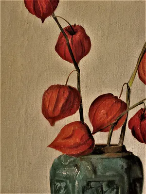 Niet of onleesbaar gesigneerd - Leuk omstreeks 1930 geschilderd olieverf "bloesemtakken en bonbons" " kopen? Bied vanaf 1!