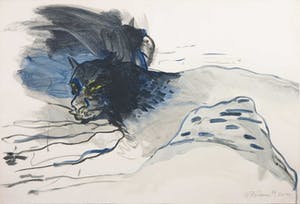 Kees van Bohemen - Zeefdruk, De panter - Ingelijst kopen? Bied vanaf 275!