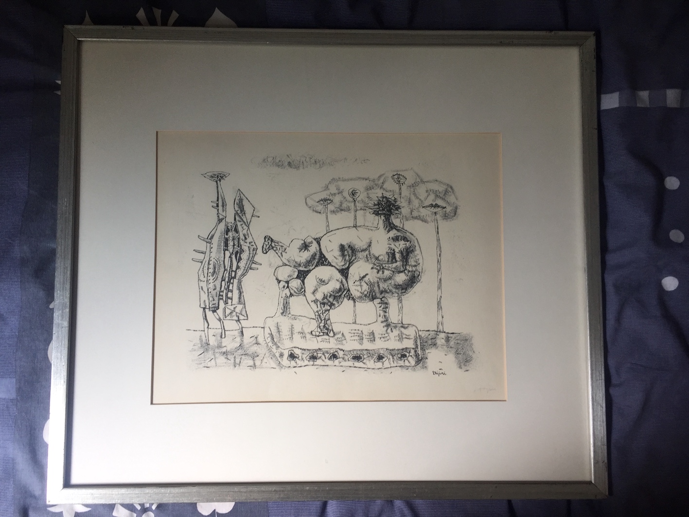 Shinkichi Tajiri - Lithografie, Ingelijst verkocht voor € 100!
