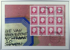 Har Sanders - Zeefdruk, Een vreemde postzegel - Ingelijst kopen? Bied vanaf 50!