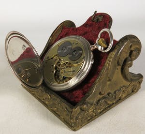 IWC - (Rosé verguld) zilver, Zakhorloge met houder en stamboekje kopen? Bied vanaf 850!