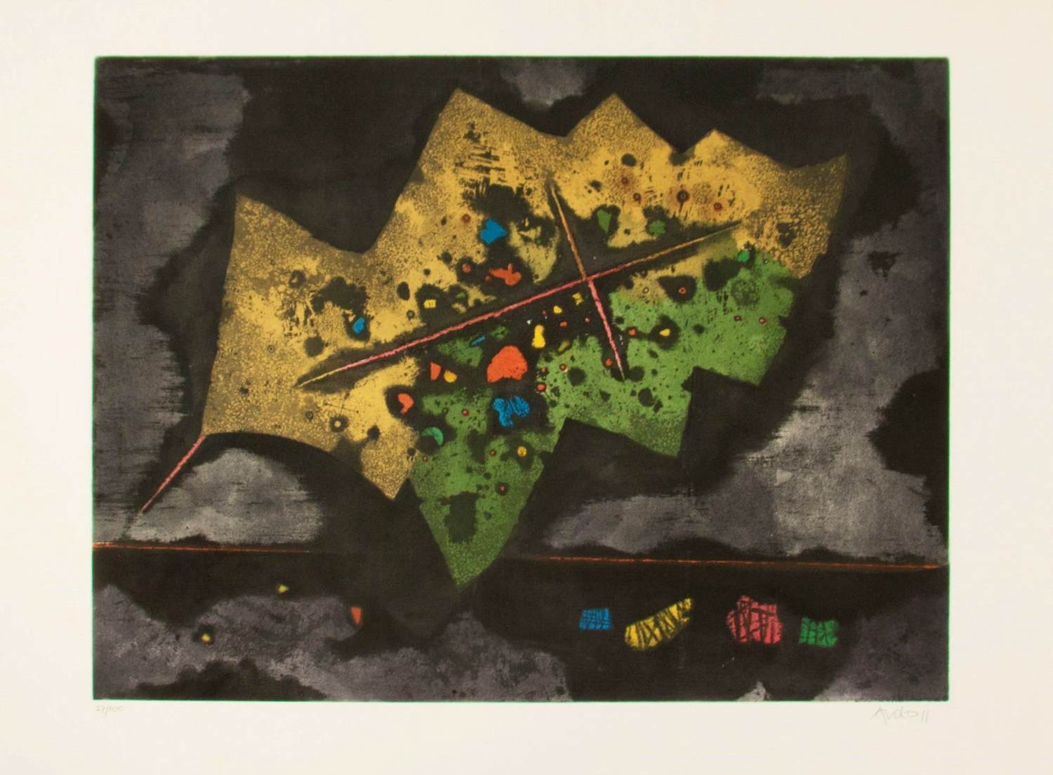 Mordecai Ardon - Leaf with a cross kopen? Bied vanaf 40!