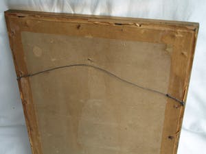 Niet of onleesbaar gesigneerd - Aquarel , “Vrouw wast haar voeten” - ingelijst kopen? Bied vanaf 1!