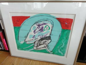 Lucebert - TYPISCHE FIGURATIE / KLEURLITHO / 71x86cm / KADER / SIG kopen? Bied vanaf 155!