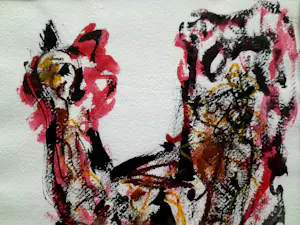 Anton Heyboer - Kip - Inkt en krijt op geschept papier - 1995 - 35 x 26 cm - ingelijst kopen? Bied vanaf 160!