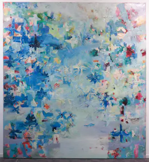 Angelos Tassopoulos - Olieverf op doek, Abstracte compositie - Zeer groot kopen? Bied vanaf 750!