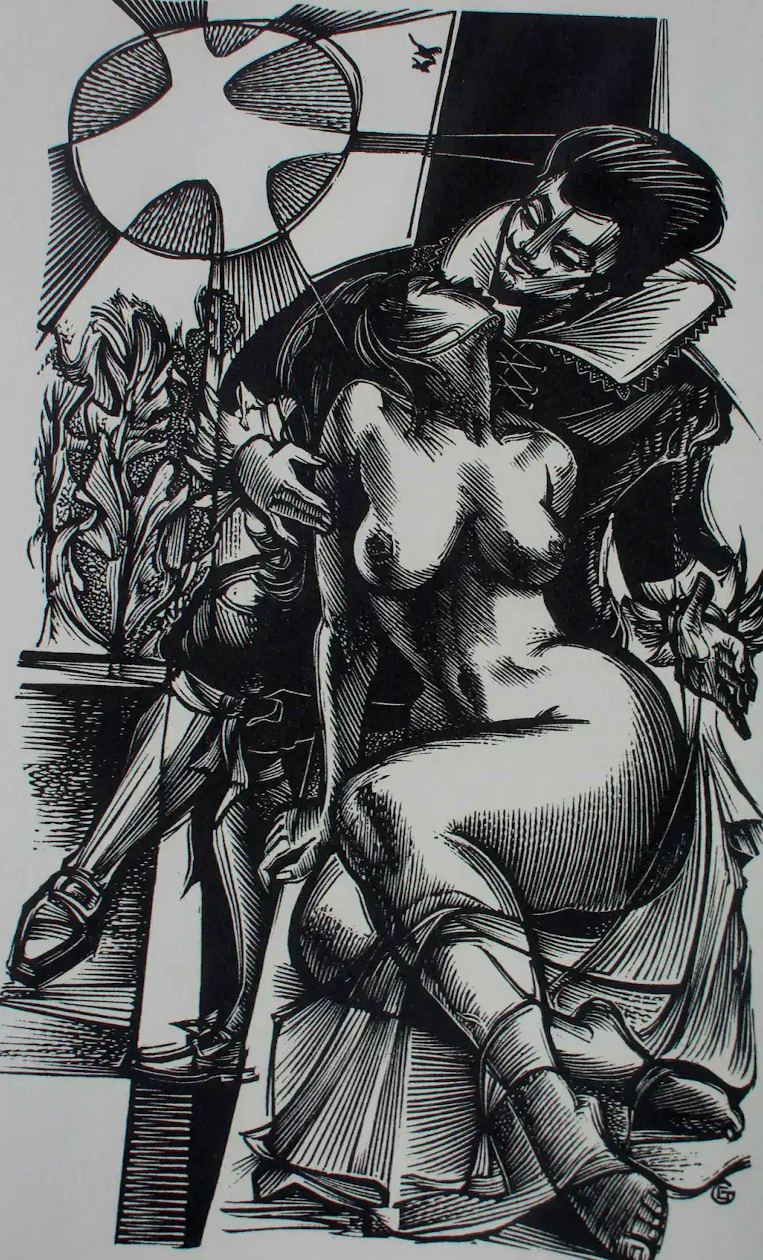 Gerard Gaudaen - Houtgravure met een gedicht: Galathea - 1970 kopen? Bied vanaf 40!