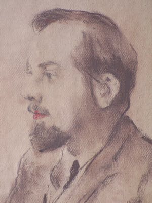 Moricz Goth - Zelfportret (?) - Tekening kopen? Bied vanaf 130!