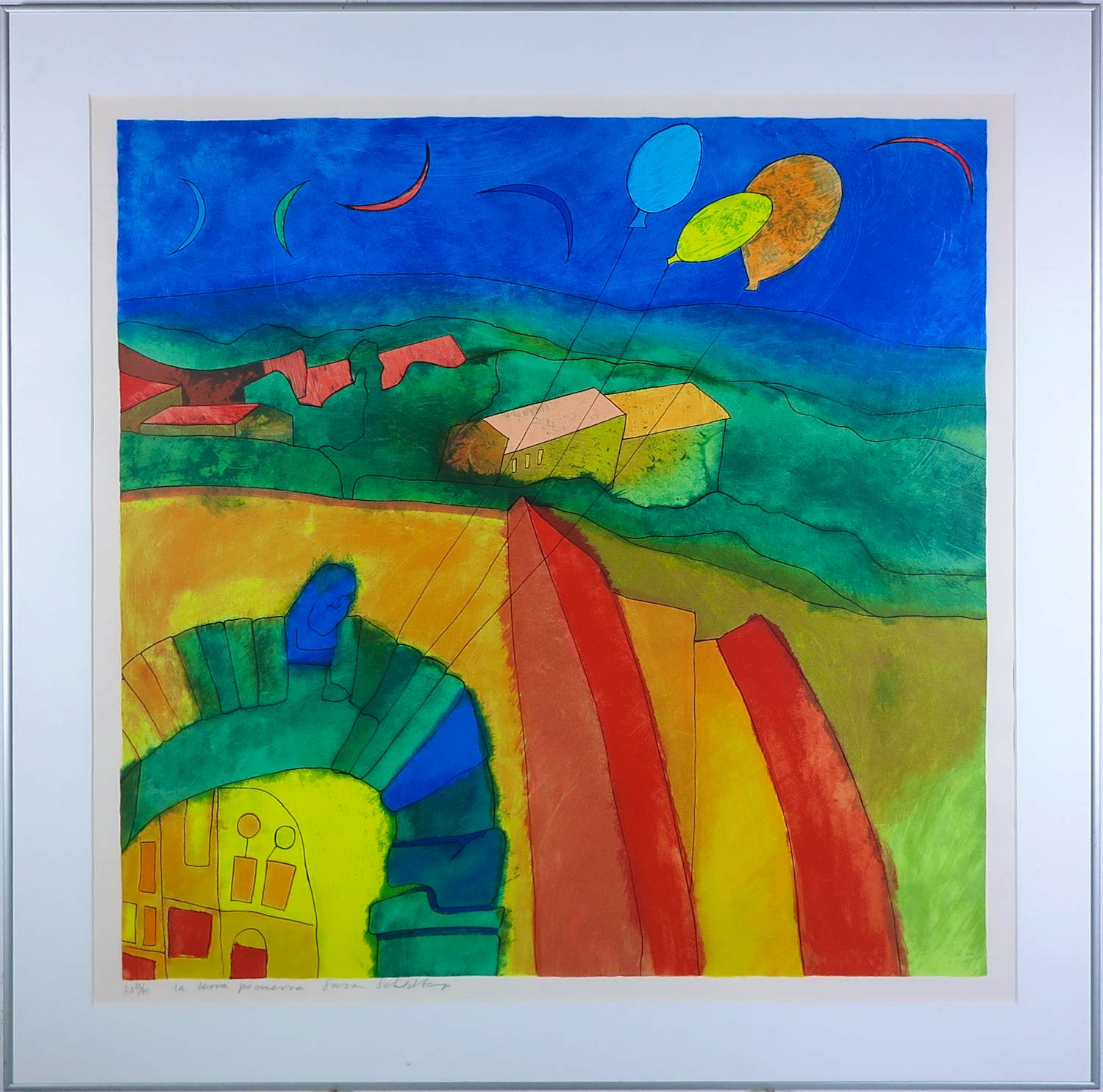 Susan Schildkamp - Zeefdruk, La terra promessa - Ingelijst (Groot) kopen? Bied vanaf 80!