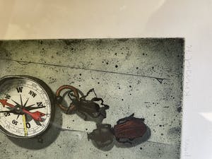 Niet of onleesbaar gesigneerd - Kleuren Ets, Kompas kopen? Bied vanaf 1!