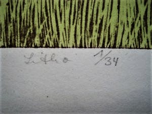 Georg Hadeler - gesigneerd Surrealistisch Litho "Sprinkhanen Koningin" gelmiteerde oplage van 34 kopen? Bied vanaf 10!