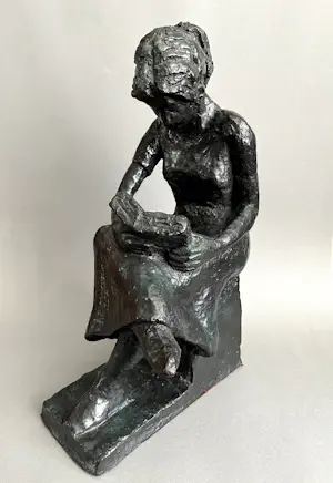 Siem Wardenaar - Jongedame met boek (mooi formaat) kopen? Bied vanaf 475!