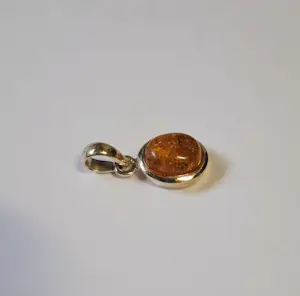 In nieuwstaat Een sierlijk bewerkte hanger met een Barnsteen kopen? Bied vanaf 30!