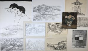 Mieke Kettler - en vele andere! - Groot lot met 32 werken op papier kopen? Bied vanaf 50!