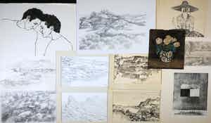 Mieke Kettler - en vele andere! - Groot lot met 32 werken op papier verkocht voor € 50!