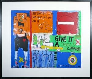 Coen Blankwaard - Zeefdruk, Second Round - ingelijst (Groot) kopen? Bied vanaf 35!