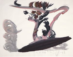 Niet of onleesbaar gesigneerd - Acryl op papier, Zonder titel (Groot) kopen? Bied vanaf 1!