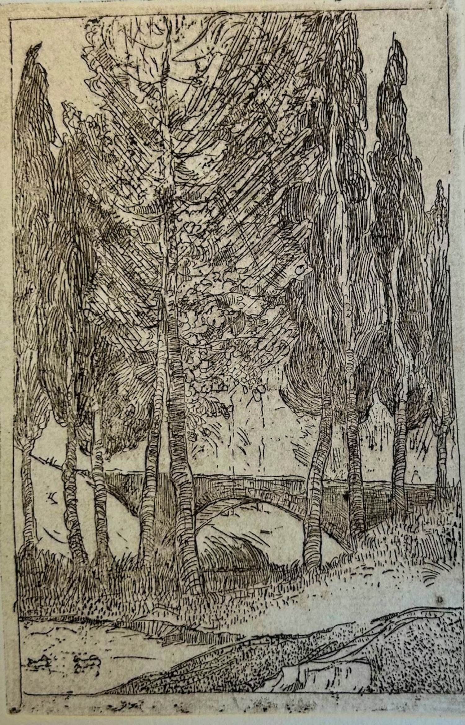 Theo Goedvriend - Door de bomen het bos - vijfzes etsen kopen? Bied vanaf 50!