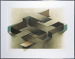Niet of onleesbaar gesigneerd - Litho, Zonder titel - Ingelijst kopen? Bied vanaf 1!